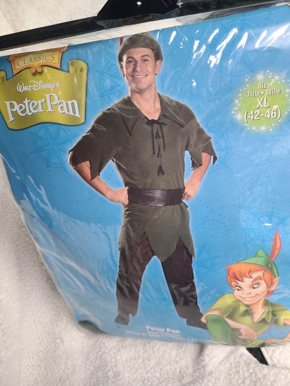 Disney Men's Peter Pan Costume Size XL